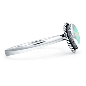 Pear Teardrop Solitaire Ring